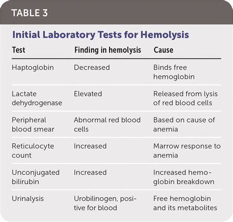 slight hemolysis|Diagnosis of hemolytic anemia in adults .
